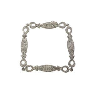 Vintage 14 Karat White Gold and Diamond Bracelet #10471